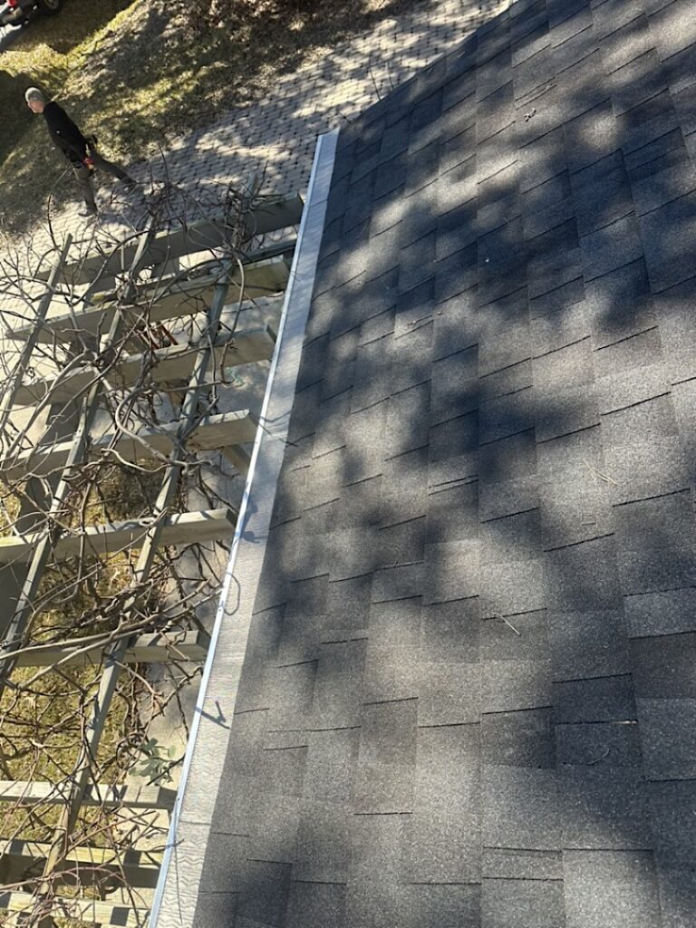 Gutter with gutter covers in West Ashley.