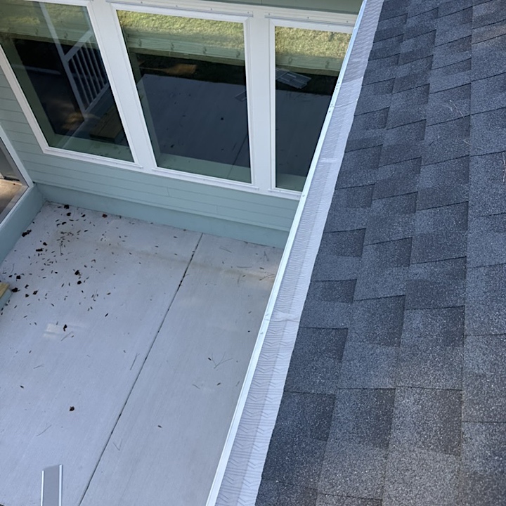 Gutter guards installed on a home in Mount Pleasant SC