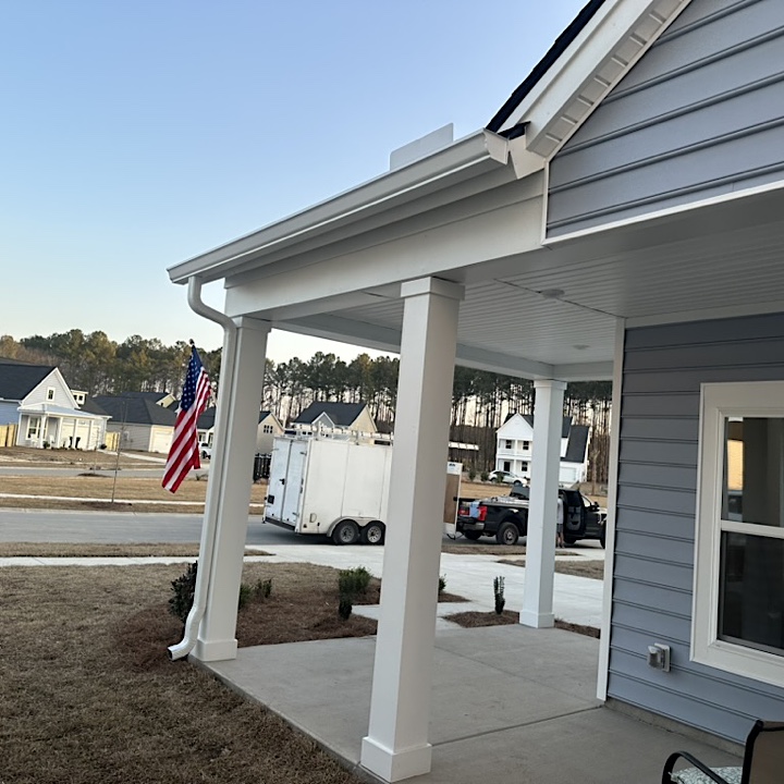 South Atlantic Gutters team completing installation in Summers Corner subdivision in Ridgeville