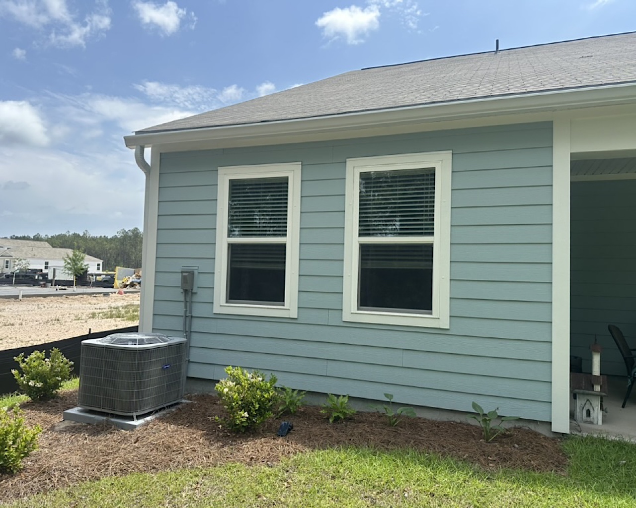 The after photo of an installed gutter in Ravenel SC