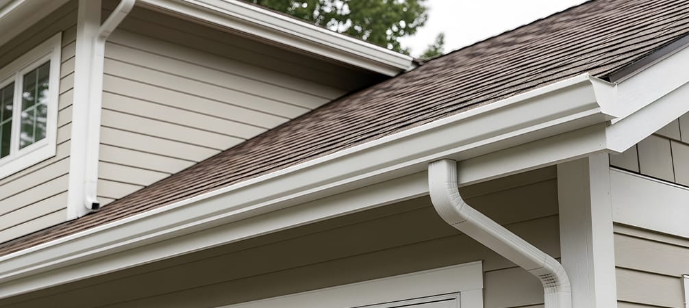 Gutter installation on a residential home in Charleston, SC.